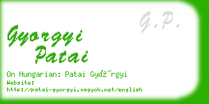 gyorgyi patai business card